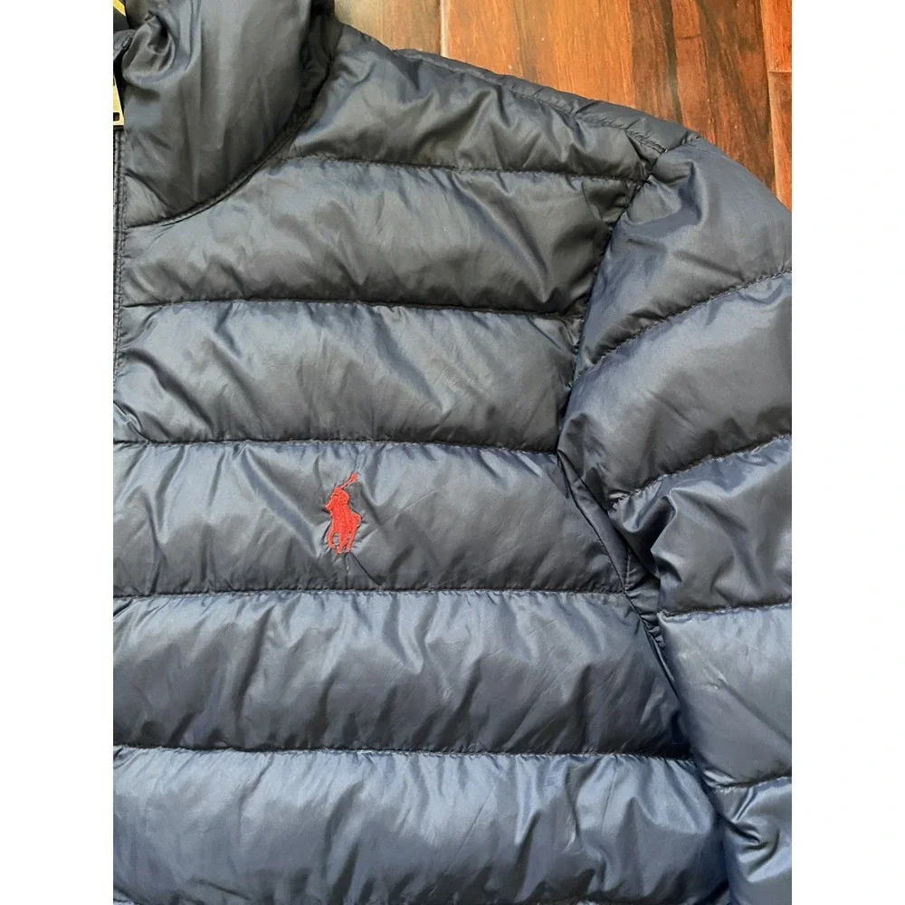 Polo Ralph Lauren Lightweight Down Puffer Jacket Navy Blue Men's Size Small